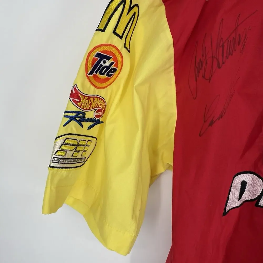 Vintage McDonalds NASCAR Racing Team Shirt Andy Houston Signed Mens L - Picture 4 of 9